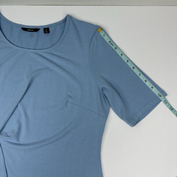Betabrand Women’s‎ NWT Glacier Blue Short Sleeve Scoop Neck Christine Top S/C39 - Picture 11 of 13